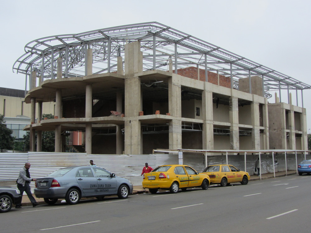 Incomplete Tourism building as seen from the left